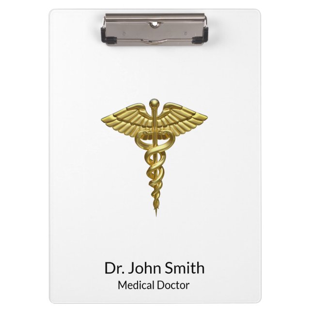 Carpeta De Pinza Caducto de oro médico de precisión profesional (Anverso)