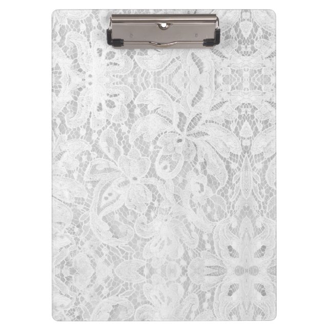 Carpeta De Pinza Caer en un encaje blanco (Anverso)