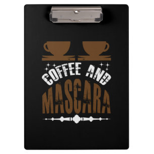 Carpeta De Pinza Café De Arte Y Mascara