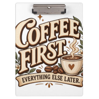 Carpeta De Pinza Café Primero Todo Lo Demás Más Tarde Botánico Vint
