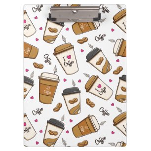 Carpeta De Pinza Cafés, Frijoles, Amante del Café, Corazones