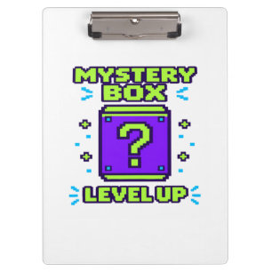 Carpeta De Pinza Caja Misteriosa Sube de Nivel Retro 8 Bits Pixel J