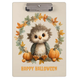 Carpeta De Pinza Calabaza de búho lindo Feliz diseño de Halloween