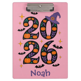 Carpeta De Pinza Calabazas de Halloween rosadas 2026 Sombrero de Br