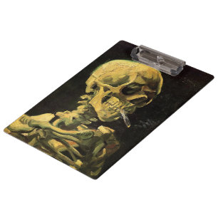 Carpeta De Pinza Calavera con cigarrillo encendido de Vincent van G