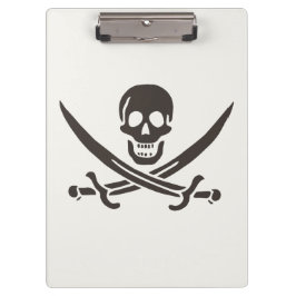 Carpeta De Pinza Calavera obsidiana espada Bandera pirata de Calico