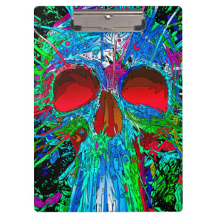 Carpeta De Pinza Calavera retro/Portapapeles