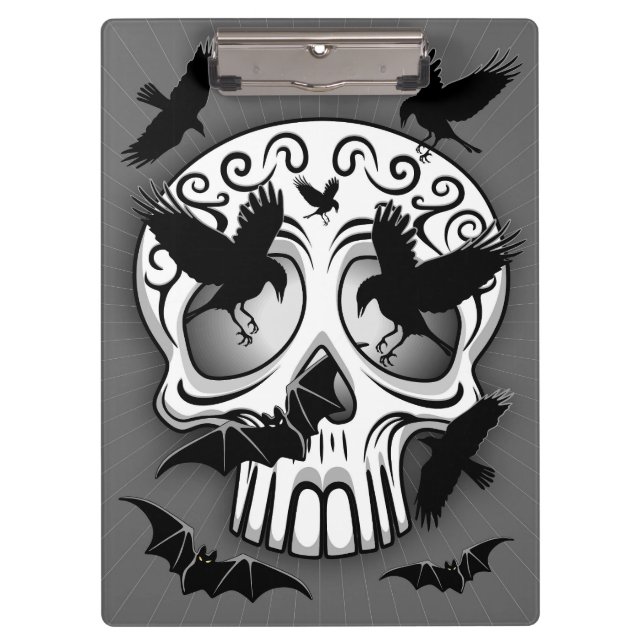 Carpeta De Pinza Calaveras decorativas de Halloween (Anverso)