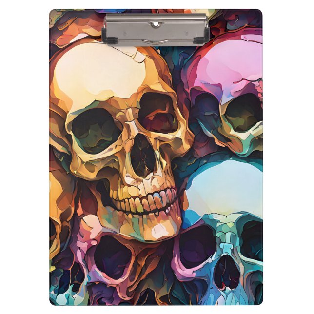 Carpeta De Pinza Calaveras Funky (Anverso)