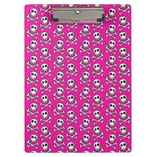 Carpeta De Pinza Calaveras y esquinas de portapapeles/cúpula