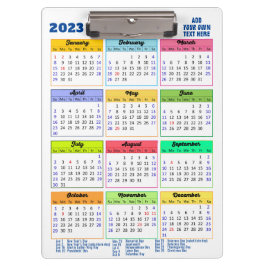 Carpeta De Pinza Calendario 2023-2026 con días festivos modernos 