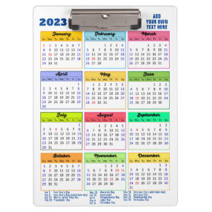 Carpeta De Pinza Calendario 2023-2026 con días festivos modernos
