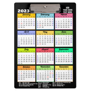 Carpeta De Pinza Calendario 2023-2026 con días festivos modernos