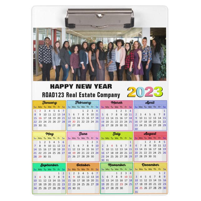 Carpeta De Pinza Calendario 2023 Personalizado de fotografía empres (Anverso)
