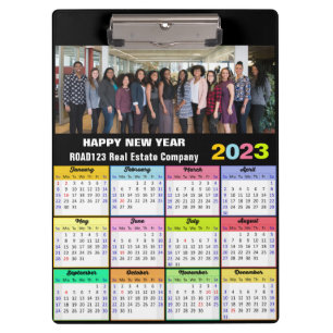 Carpeta De Pinza Calendario 2023 Personalizado de fotografía empres