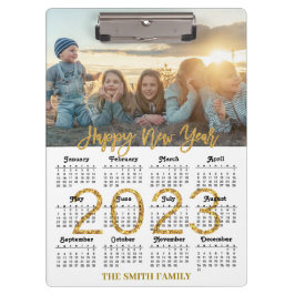 Carpeta De Pinza Calendario 2023 Purpurina de escritura moderna de 
