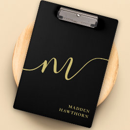 Carpeta De Pinza Caligrafía moderna de la escritura de un monograma