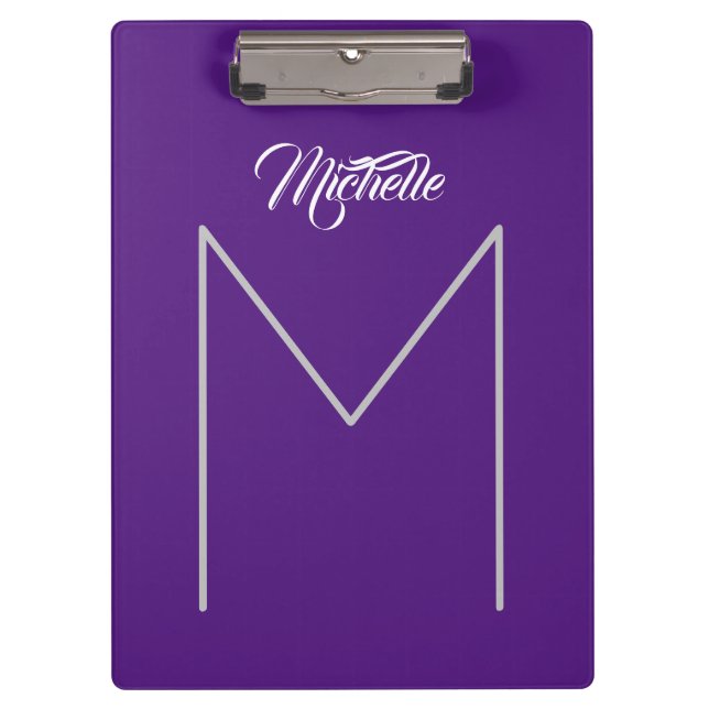 Carpeta De Pinza Caligrafía Nombre en negrita Monograma moderno Min (Anverso)