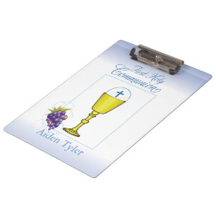 Carpeta De Pinza Cáliz de Primera Comunión Niño Personalizable con