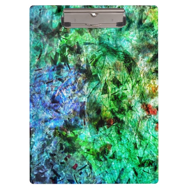Carpeta De Pinza Calm blue abstract clipboard,Dazzling smooth blue  (Anverso)