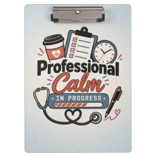 Carpeta De Pinza Calma Profesional en Progreso   Regalo Divertido p