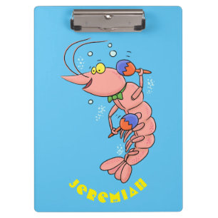 Carpeta De Pinza Camarón alegre, personalizado de la gamba