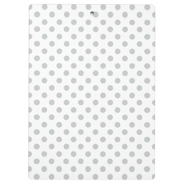 Carpeta De Pinza Cambiar puntos de polka gris Cualquier Personaliza (Reverso)
