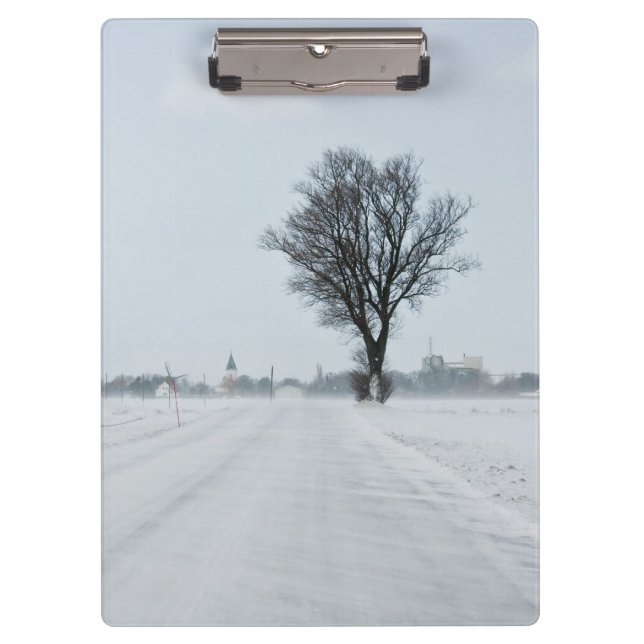 Carpeta De Pinza Camino de invierno rural (Anverso)