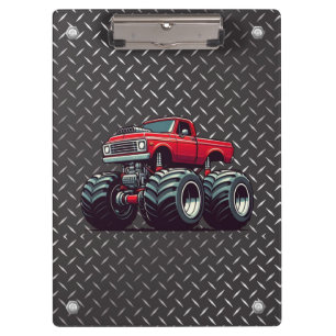 Carpeta De Pinza Camión monstruo rojo