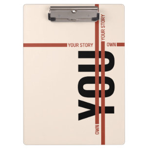 Carpeta De Pinza Camiseta Own Your Story – Frase Motivacional Negri