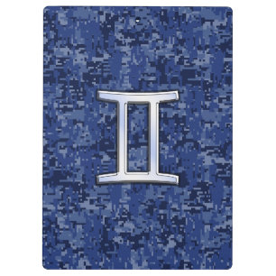 Carpeta De Pinza Camo digital azul de la moderna marina de Rótulo z