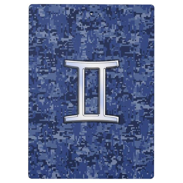 Carpeta De Pinza Camo digital azul de la moderna marina de Rótulo z (Reverso)