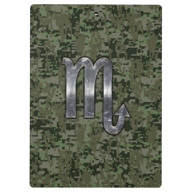 Carpeta De Pinza Camo digital Scorpio Zodiac Rótulo Woodland (Reverso)