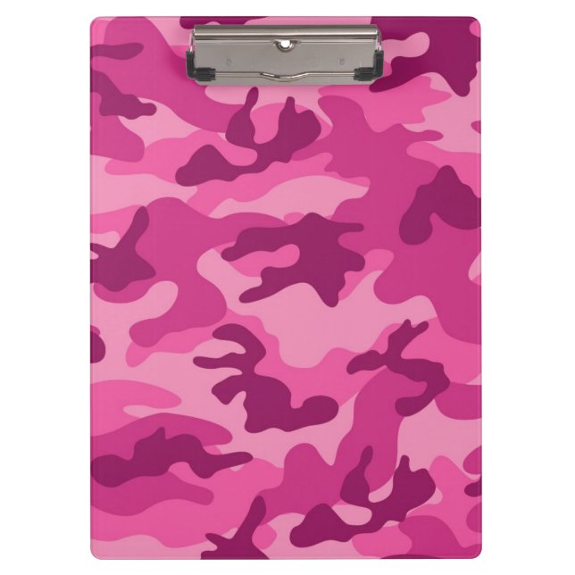 Carpeta De Pinza Camo rosa brillante, camuflaje (Anverso)