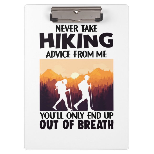 Carpeta De Pinza Camper Gift | Never Take Hiking Advice From Me (Anverso)