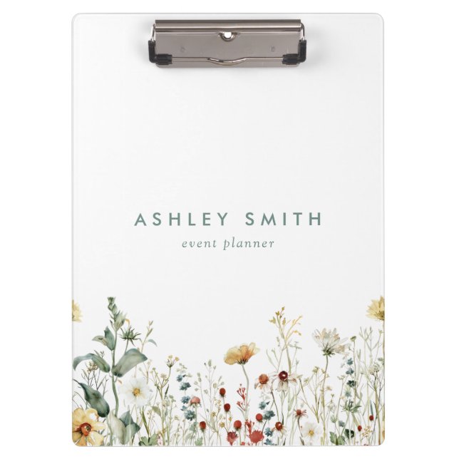 Carpeta De Pinza Campo de flores silvestres de verano (Anverso)