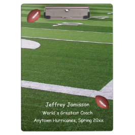 Carpeta De Pinza Campo de fútbol, mejor entrenador gracias