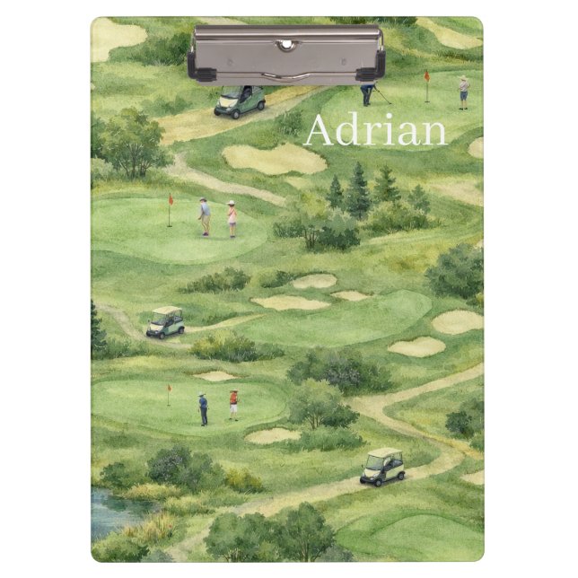 Carpeta De Pinza Campo de golf personalizado (Anverso)