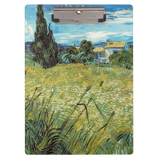 Carpeta De Pinza Campo de Trigo Verde Vincent van Gogh (Anverso)
