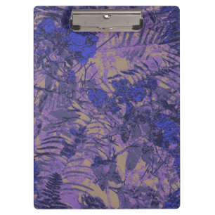 Carpeta De Pinza Camuflaje contra la flor azul