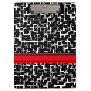 Carpeta De Pinza Camuflaje Digital Negro Blanco Rojo Patrón