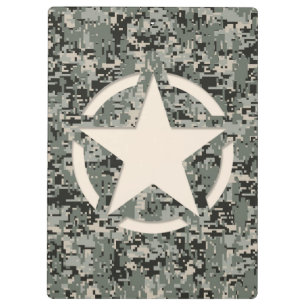 Carpeta De Pinza Camuflaje digital Pixel Symbol Star