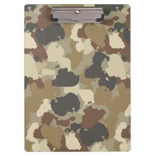 Carpeta De Pinza Camuflaje Militar Tonos Terrosos Marrones