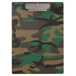 Carpeta De Pinza Camuflaje militar verde de Brown Camo