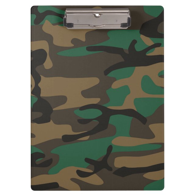 Carpeta De Pinza Camuflaje militar verde de Brown Camo (Anverso)
