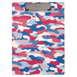 Carpeta De Pinza Camuflaje rojo blanco y azul