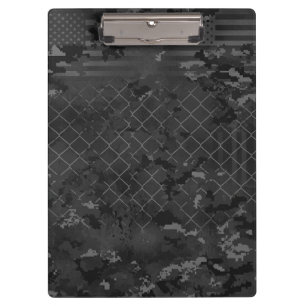 Carpeta De Pinza Camuflaje Urbano Oscuro y Gris