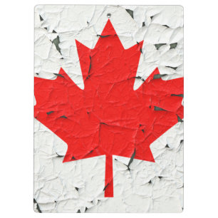 Carpeta De Pinza Canadiense Red Maple Leaf CANADA Peeling Paint Sty