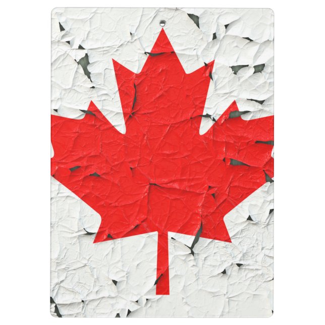 Carpeta De Pinza Canadiense Red Maple Leaf CANADA Peeling Paint Sty (Reverso)