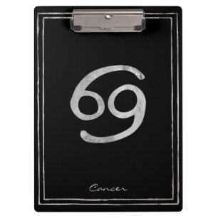 Carpeta De Pinza Cáncer, el cangrejo martilló astrología estilizada